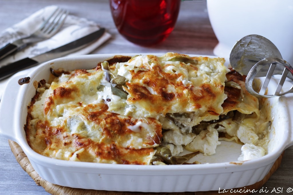 Lasagna with Artichokes and Cheeses