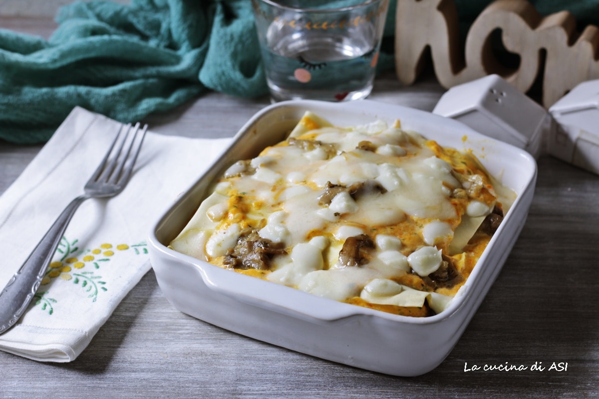 Lasagna with Eggplants and Yellow Pepper Cream