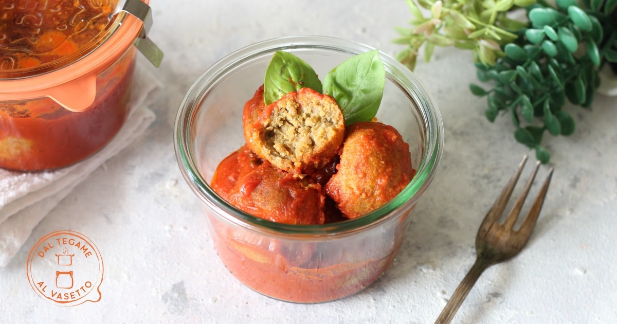 Lentil Meatballs in Jar Cooking