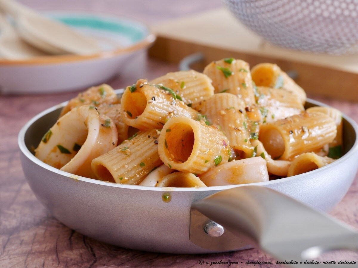 Light Calamarata with Whole Wheat Mezzi Rigatoni