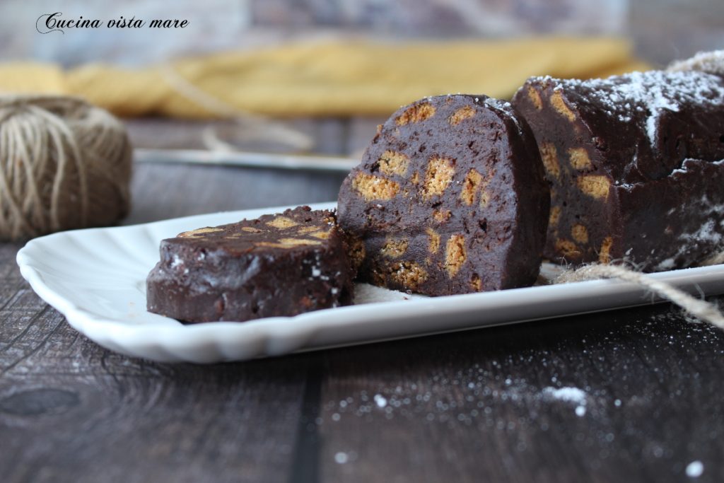 Light Chocolate Salami with Speculoos Cucina vista mare