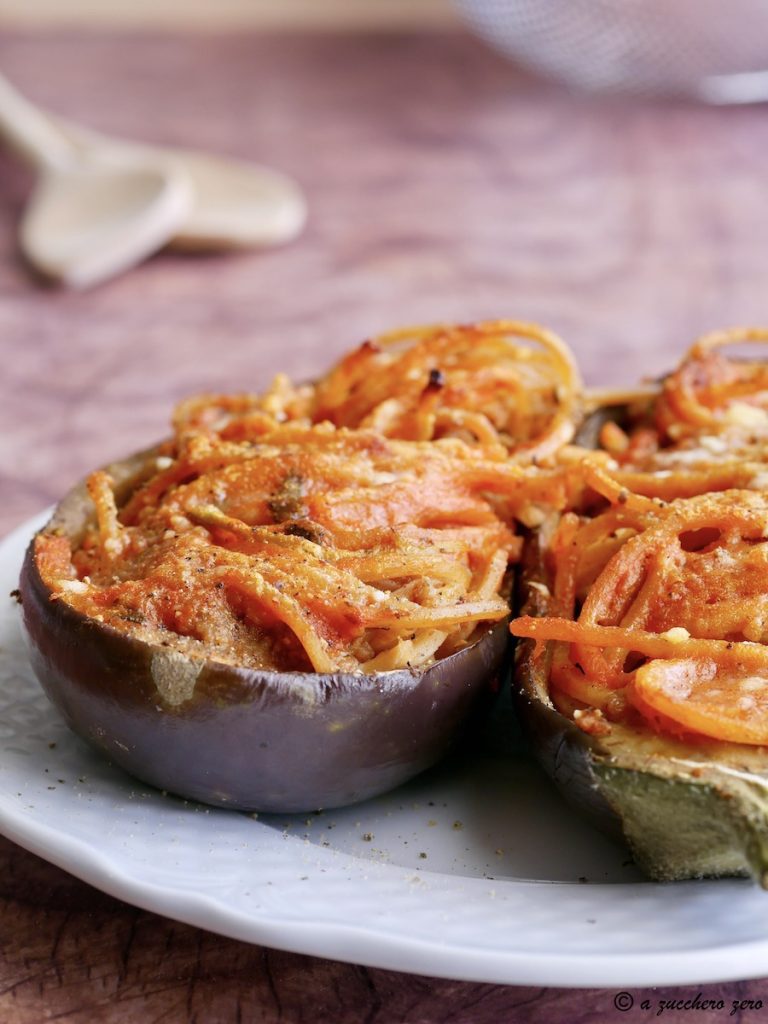 Light Pasta-Stuffed Eggplants