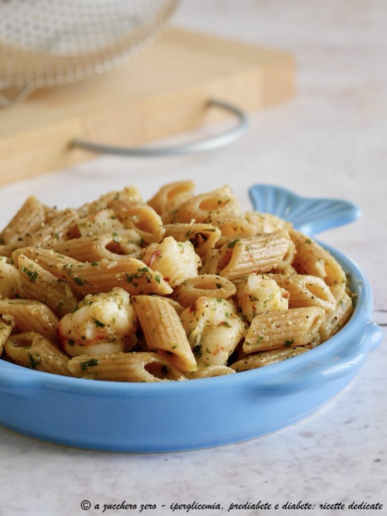 Light Pasta with Pesto and Shrimp