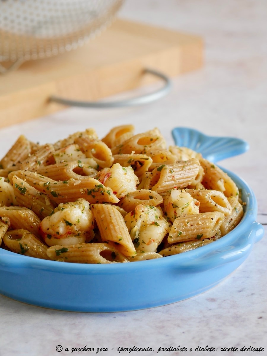 Light Pasta with Pesto and Shrimp