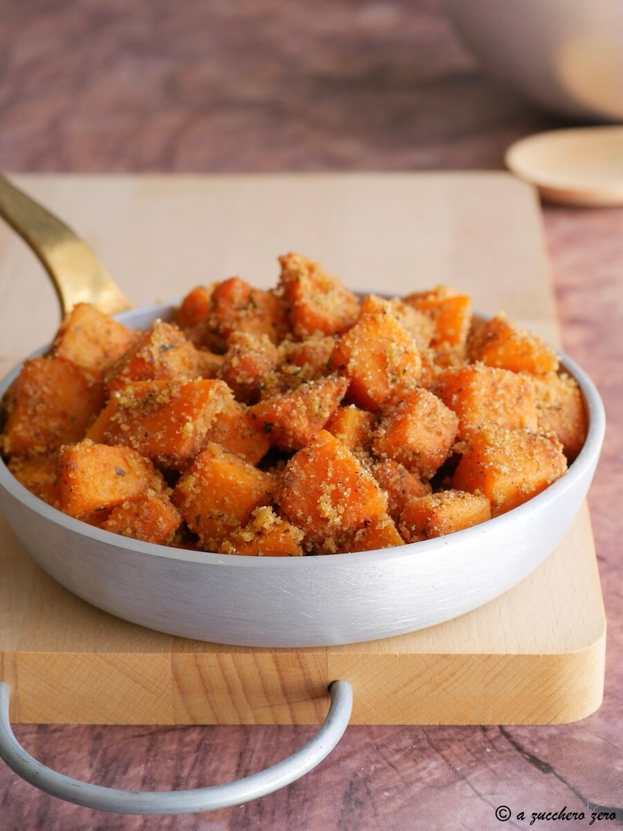 Light Pan-Fried Pumpkin Simple or with Breadcrumbs