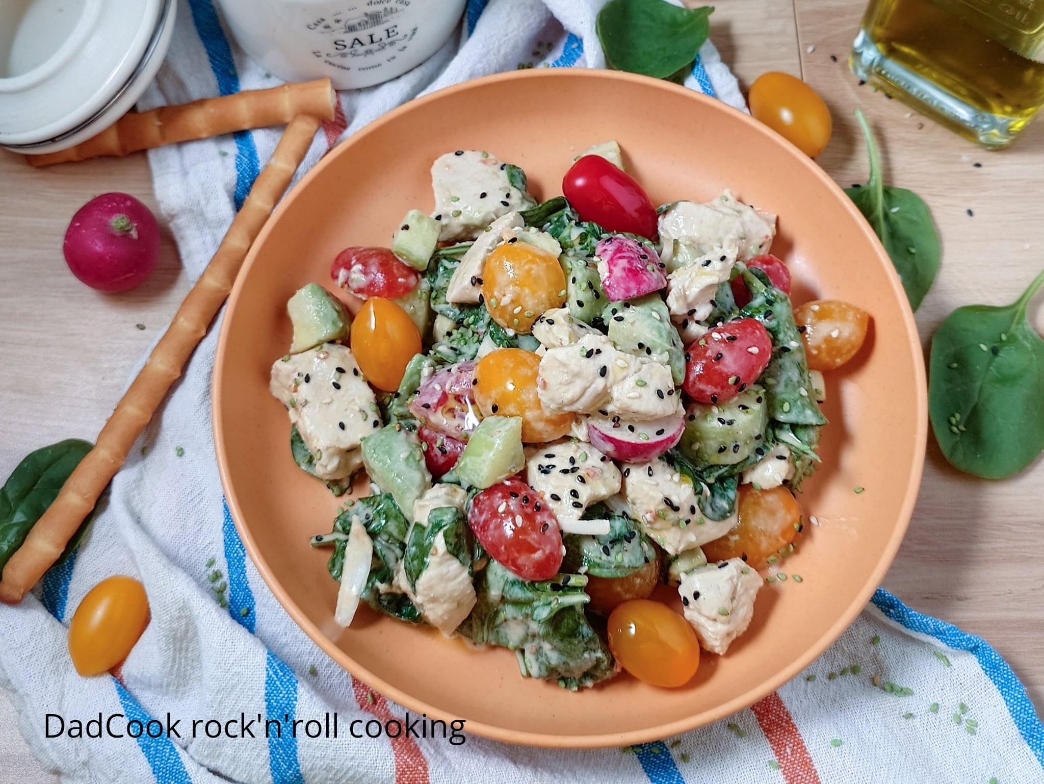 The Summer Chicken Salad You’ve Been Waiting For: Fresh, Light, and with a Surprising Yogurt and Miso Dressing (Goodbye Usual Mayonnaise!)
