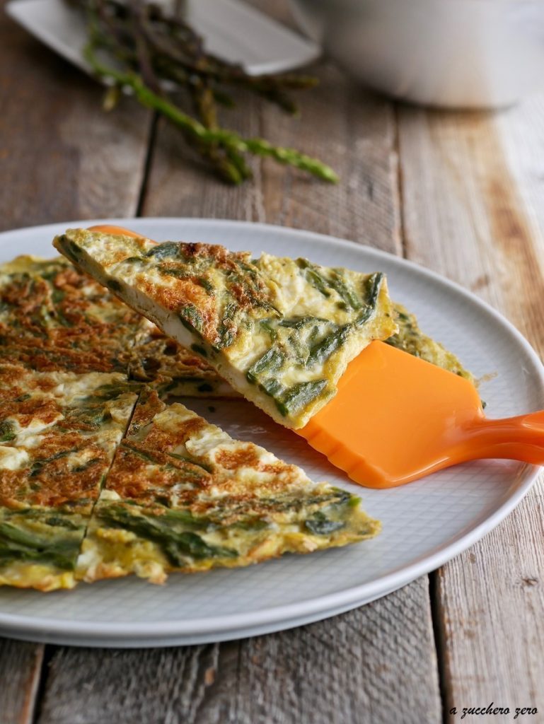 light wild asparagus omelette