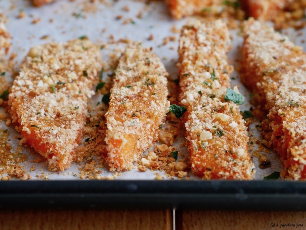 Light oven-baked gratin pumpkin