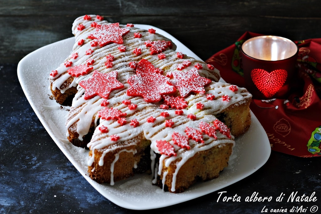 Marbled Christmas Tree Cake