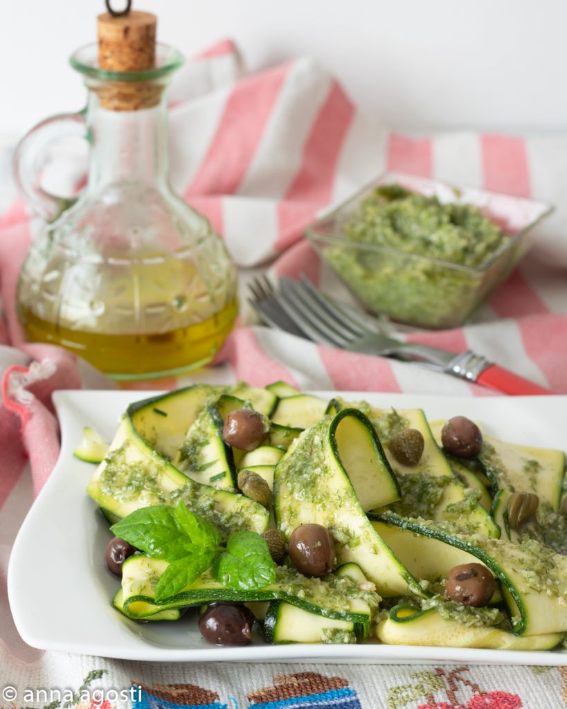 Marinated Zucchini with Pesto