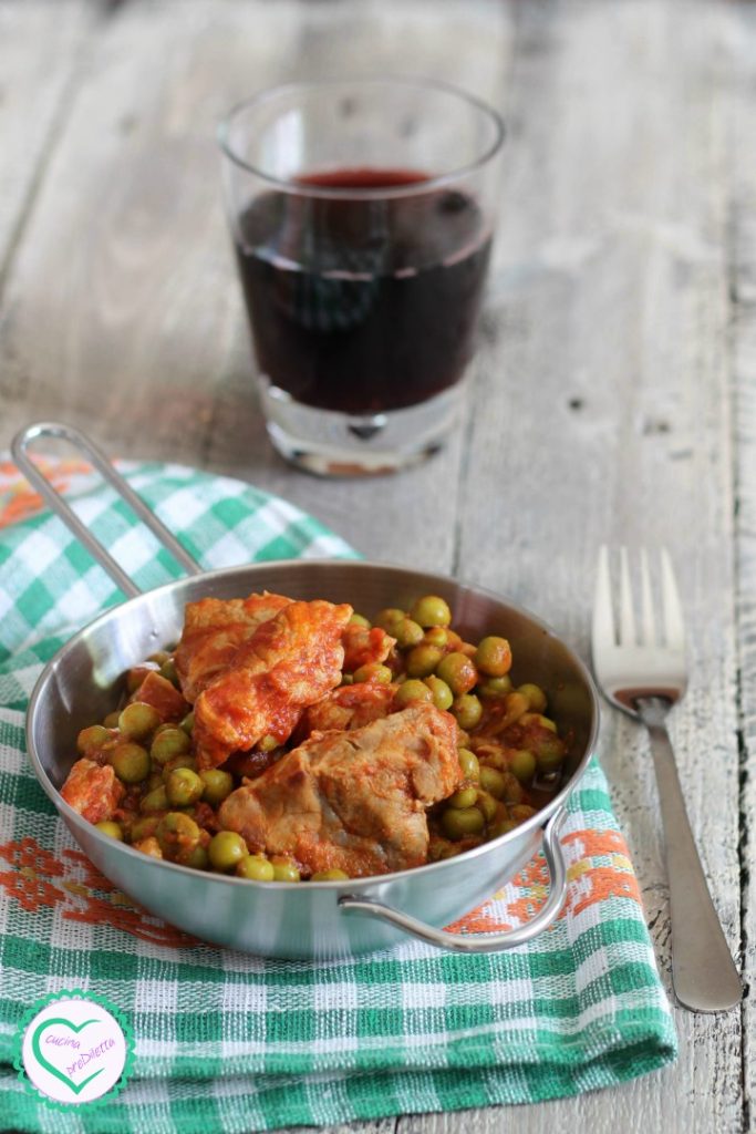 Meat Stew in Sauce with Peas