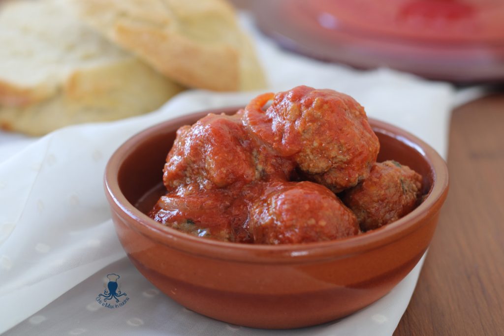 Meatballs in Tomato Sauce in Cast Iron Cocotte