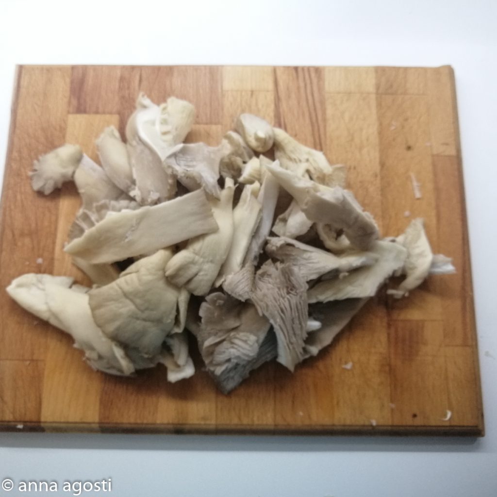 Mediterranean Oyster Mushrooms in a Pan