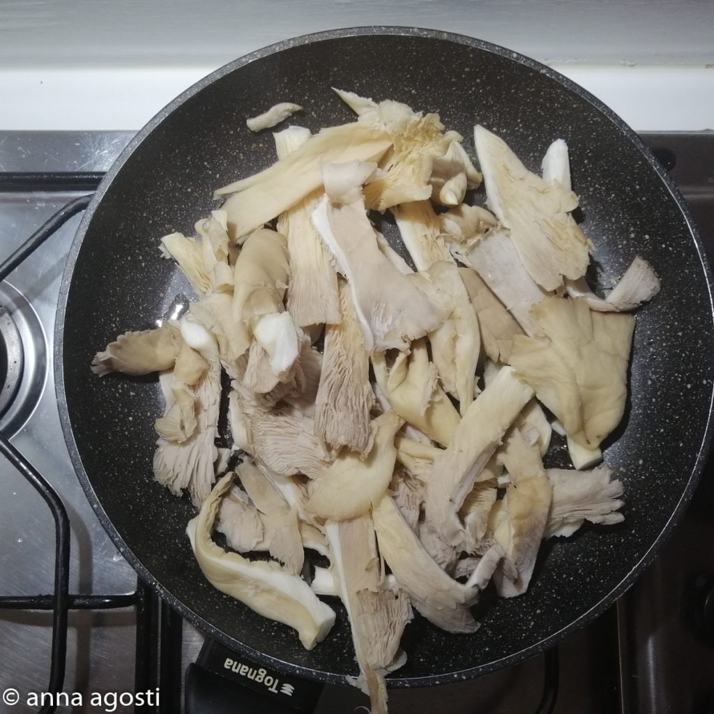 Mediterranean Oyster Mushrooms in a Pan
