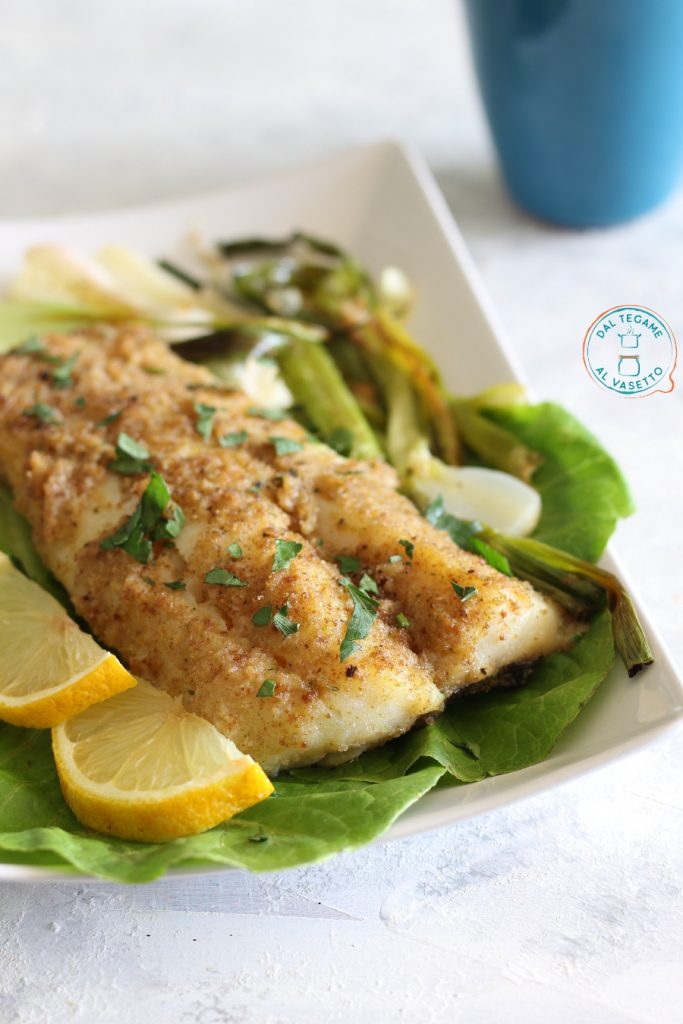 cod fillet with lemon and parsley cooked in the microwave