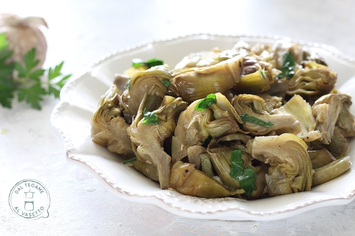 Microwave Braised Artichokes
