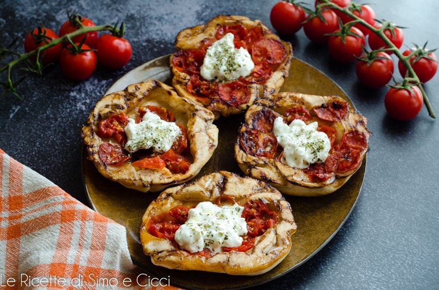 Mini Tarte Tatin with Cherry Tomatoes and Stracciatella