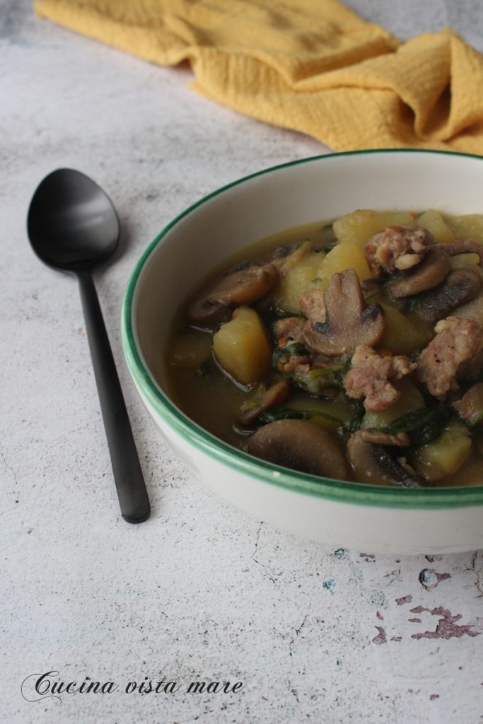 Mushroom, Potato, and Sausage Soup Sea View Kitchen