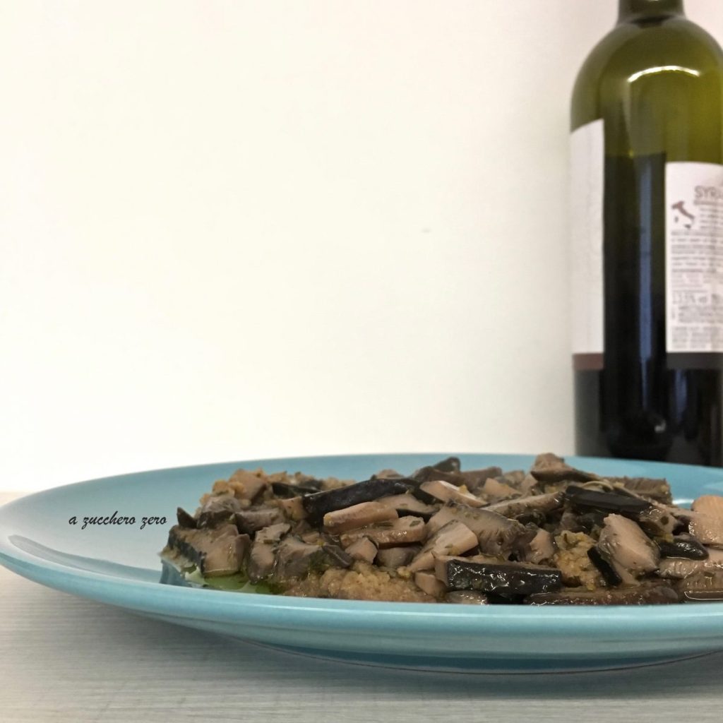 Mushroom Scallops Without Butter and with Whole Wheat Semolina