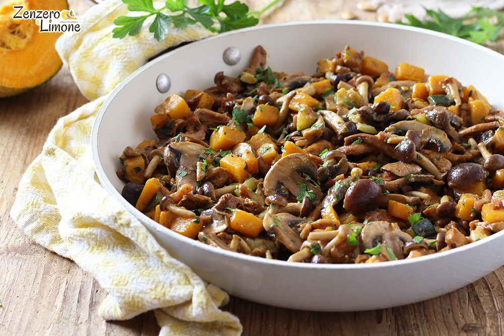 Mushroom and Pumpkin Skillet
