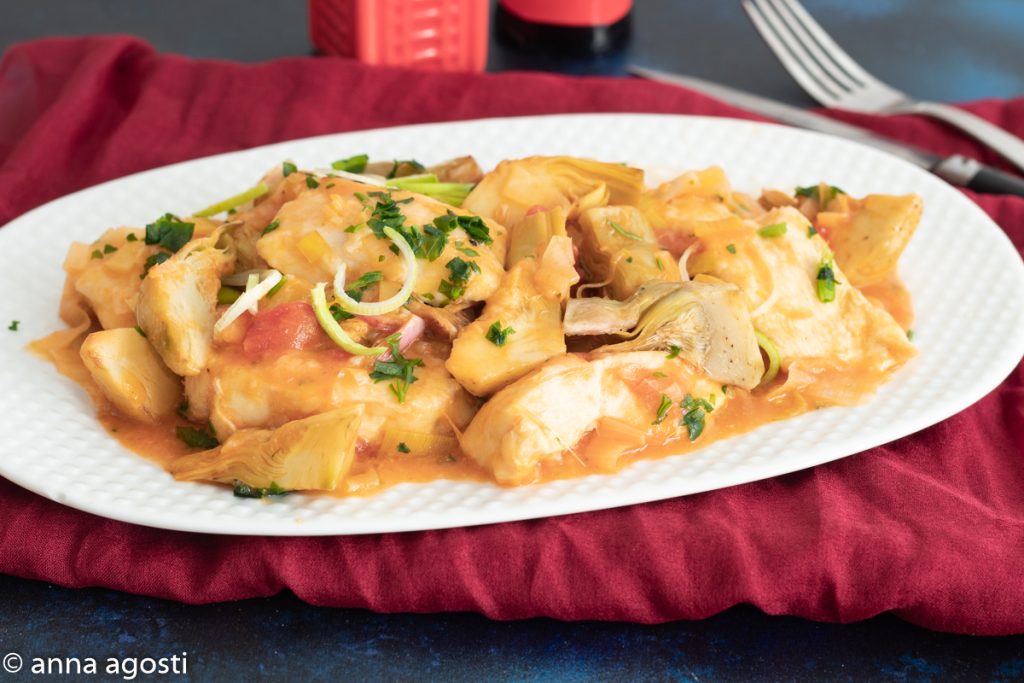 Orange Chicken with Artichokes