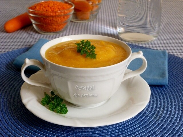 Orange vegetable soup Ortaggi passion by Sara
