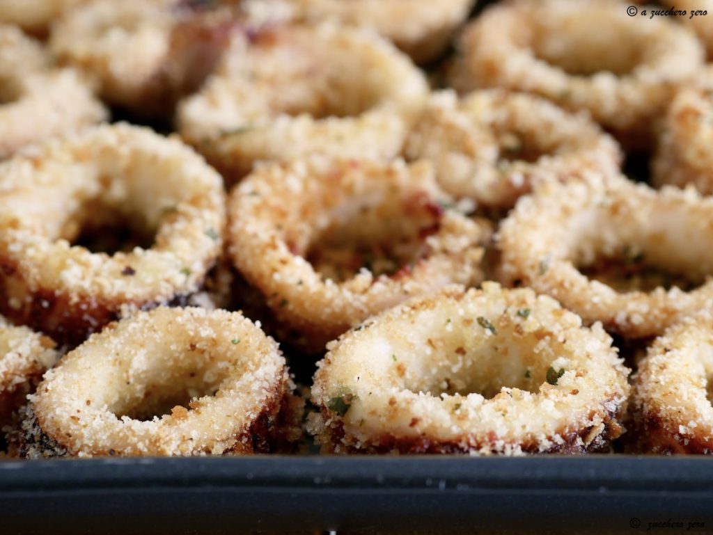 Oven-Baked Breaded Squid Rings with Lemon