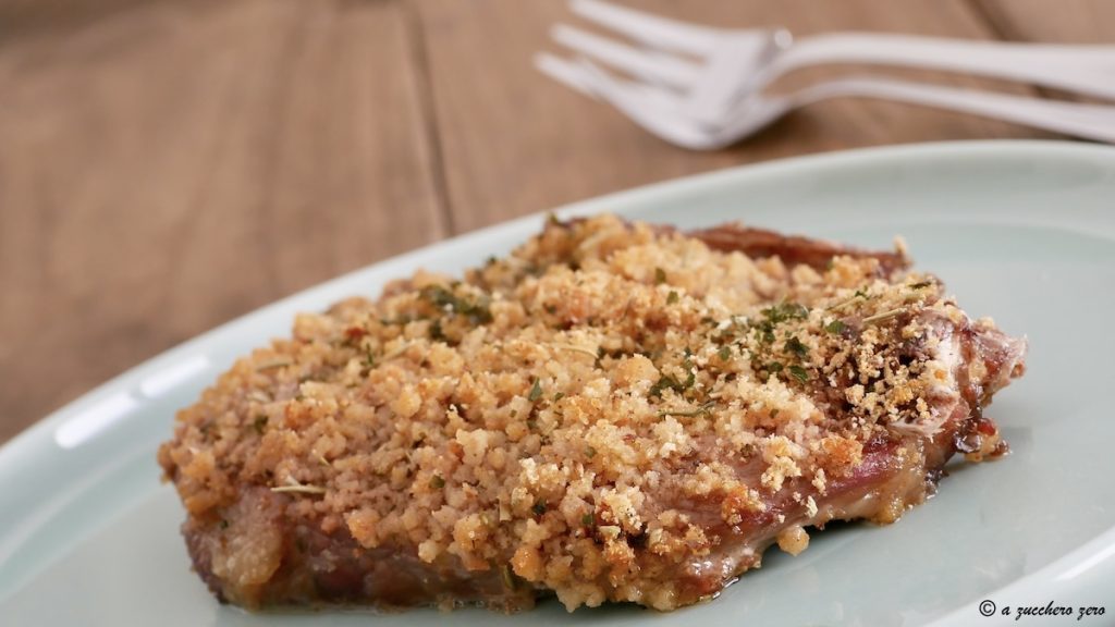 Oven-Baked Pork Chops with Whole Wheat Herb Crust