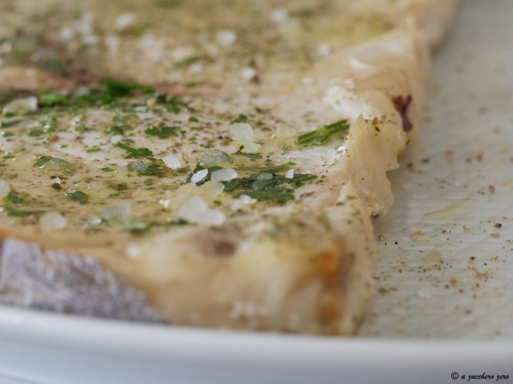 Oven-baked Swordfish with Lemon and Green Pepper