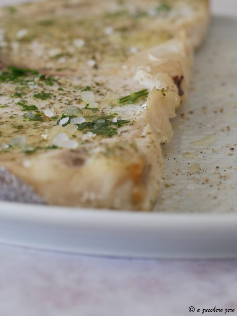 Oven-baked Swordfish with Lemon and Green Pepper