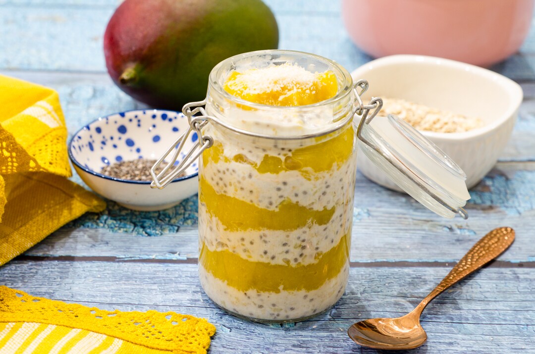 Overnight Mango Porridge, No-Cook and Gluten-Free Recipe