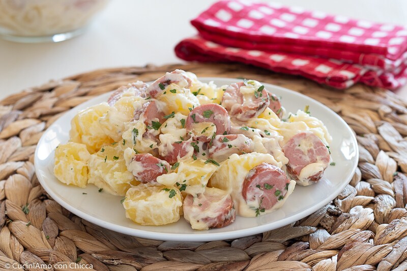 POTATO SALAD WITH WURSTEL AND CHEESE