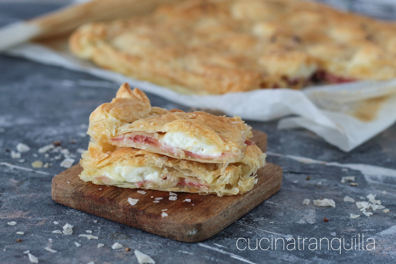 Rustic Pie with Ham and Stracchino Cheese