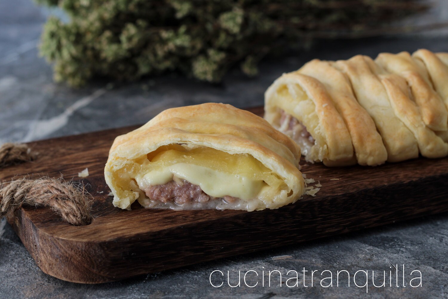 Puff Pastry with Sausage and Mushrooms