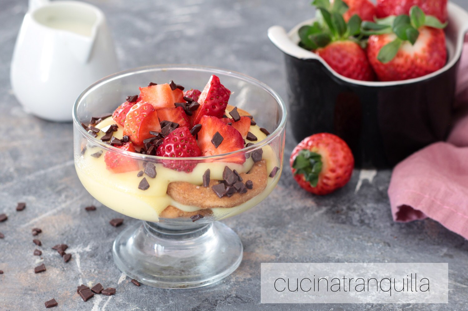 Strawberries with Homemade Custard