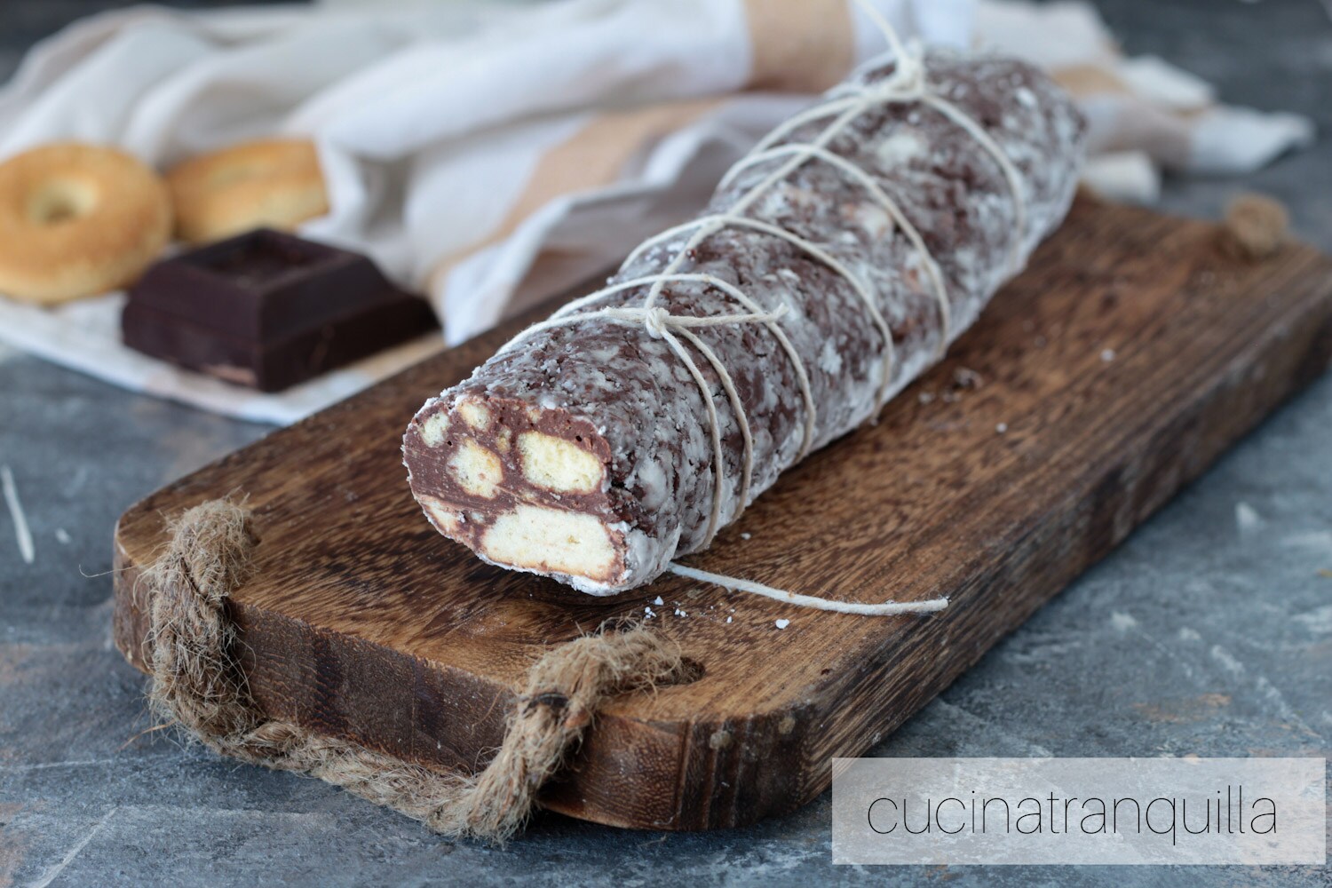 Chocolate Salami without Butter and Eggs
