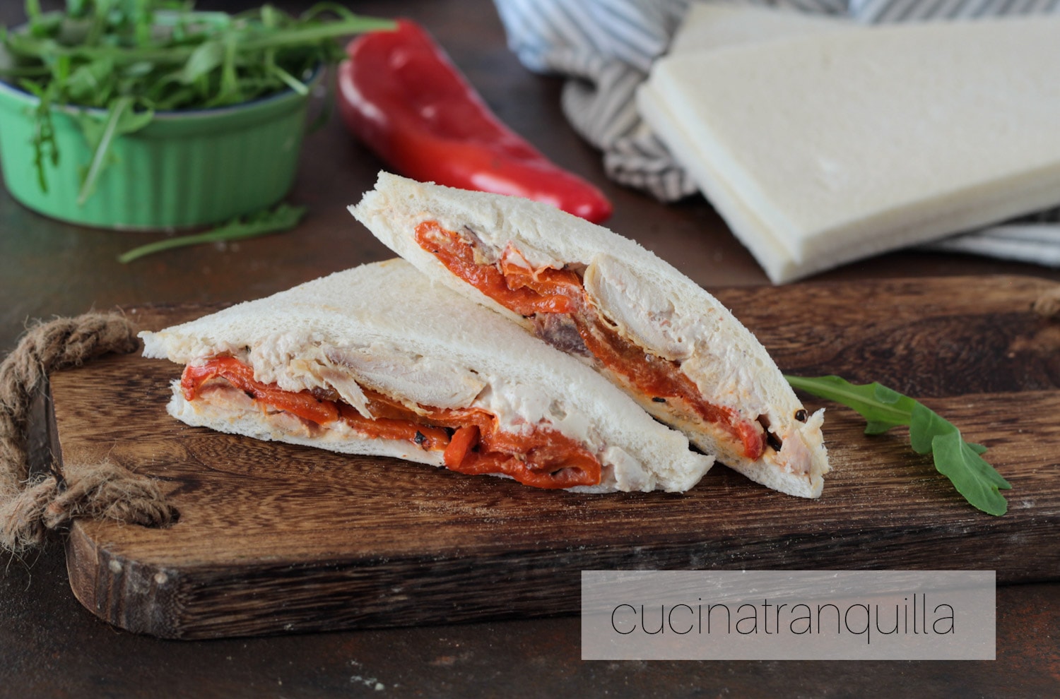 Chicken and Bell Pepper Sandwich