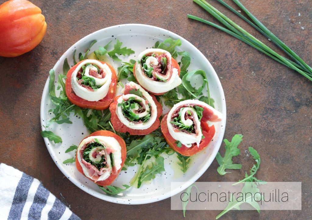 Bresaola and Mozzarella Rolls