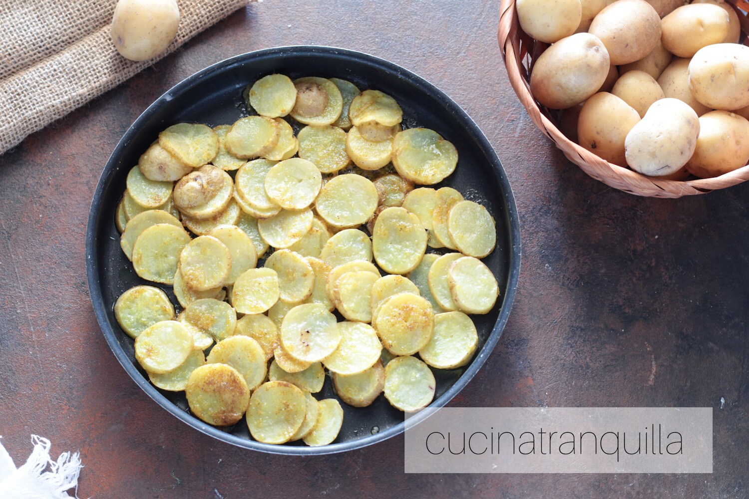 Butter and Curry Potatoes in the Microwave