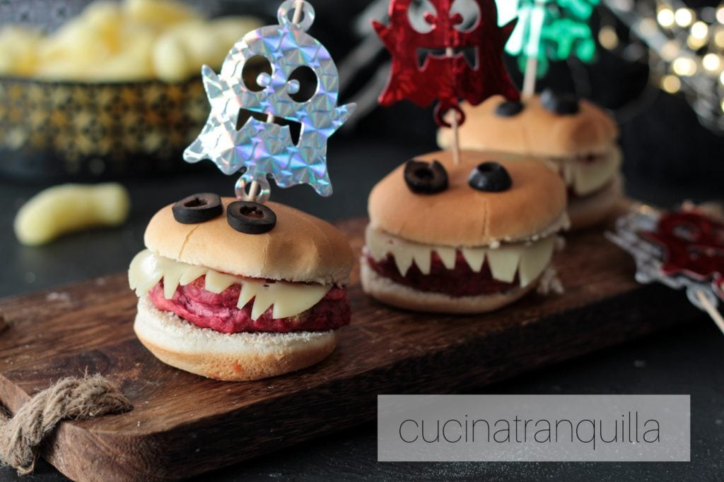Halloween Monster Burger monstrous vegetarian sandwiches