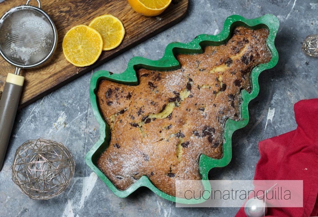 Orange Christmas Tree Cake