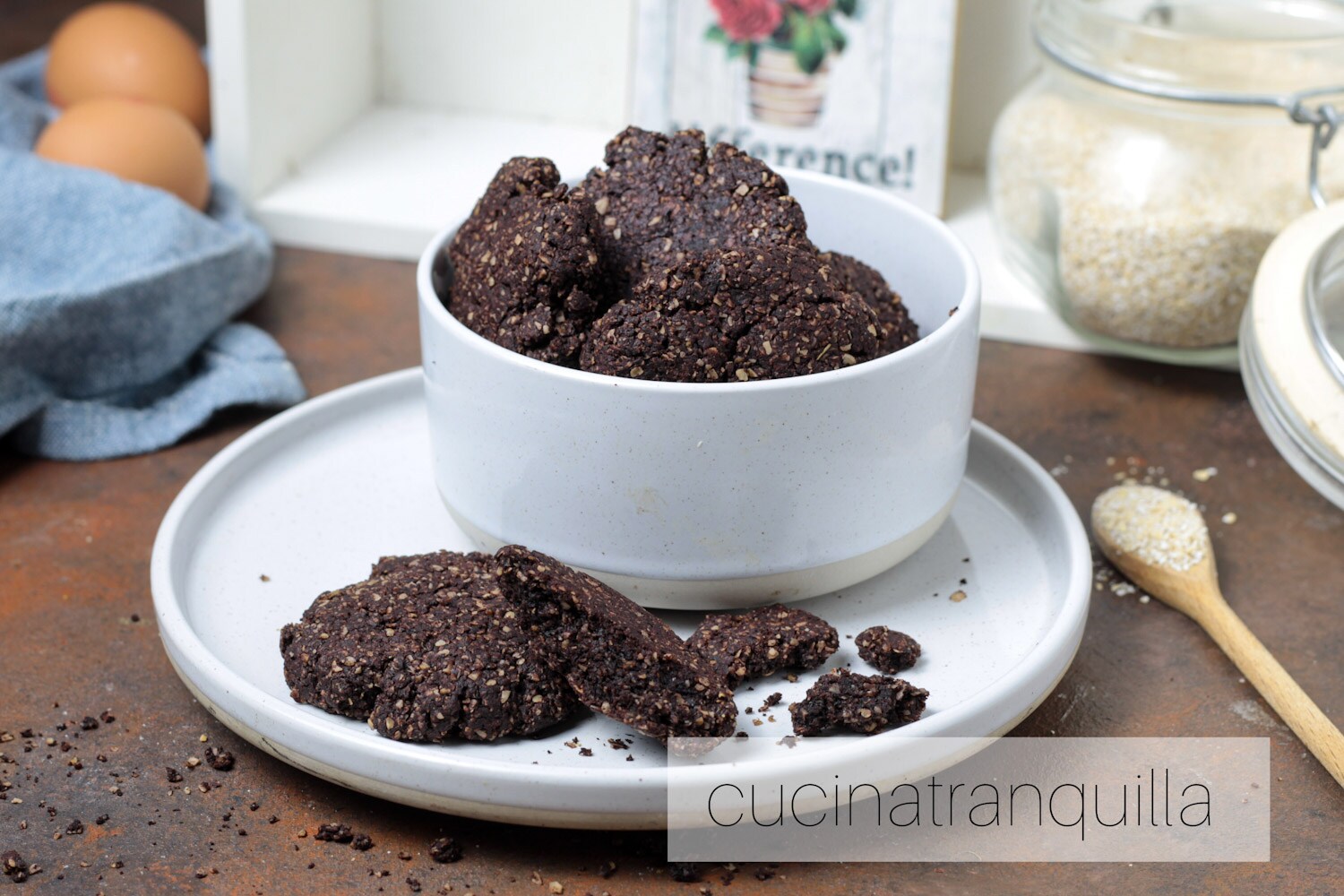 Oat Bran and Cocoa Cookies