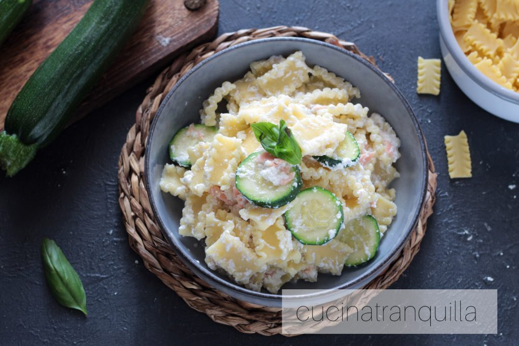 Mafaldine with Buffalo Ricotta and Salmon