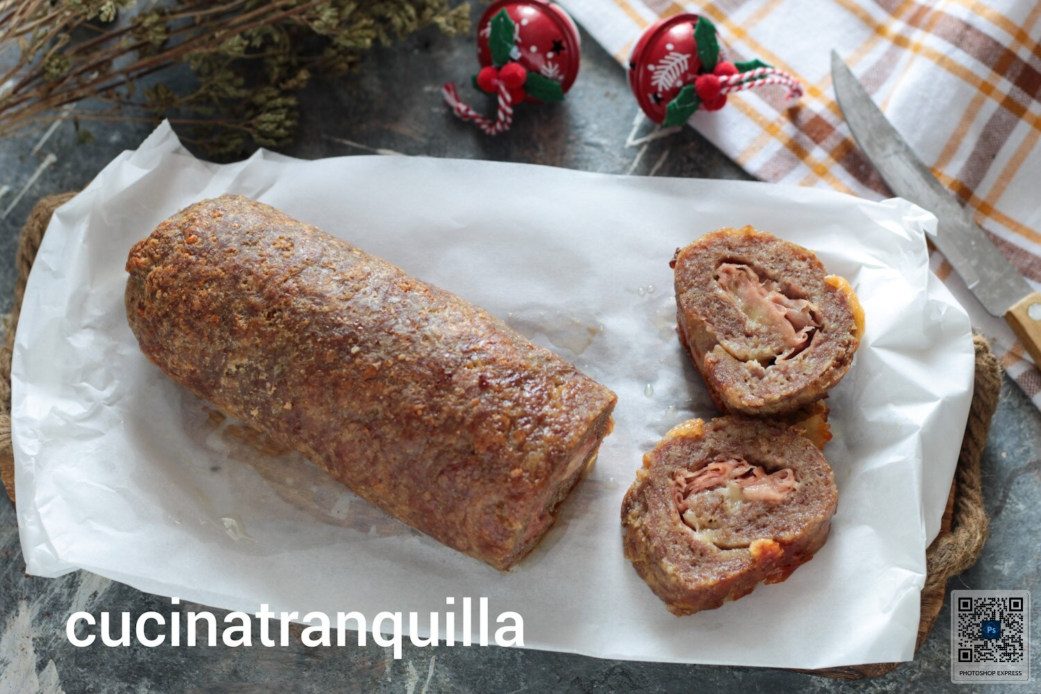 Christmas Meatloaf with Mortadella and Caciotta