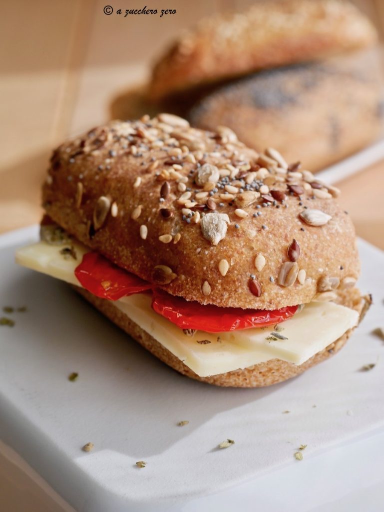 Pane cunzato or whole grain seasoned bread