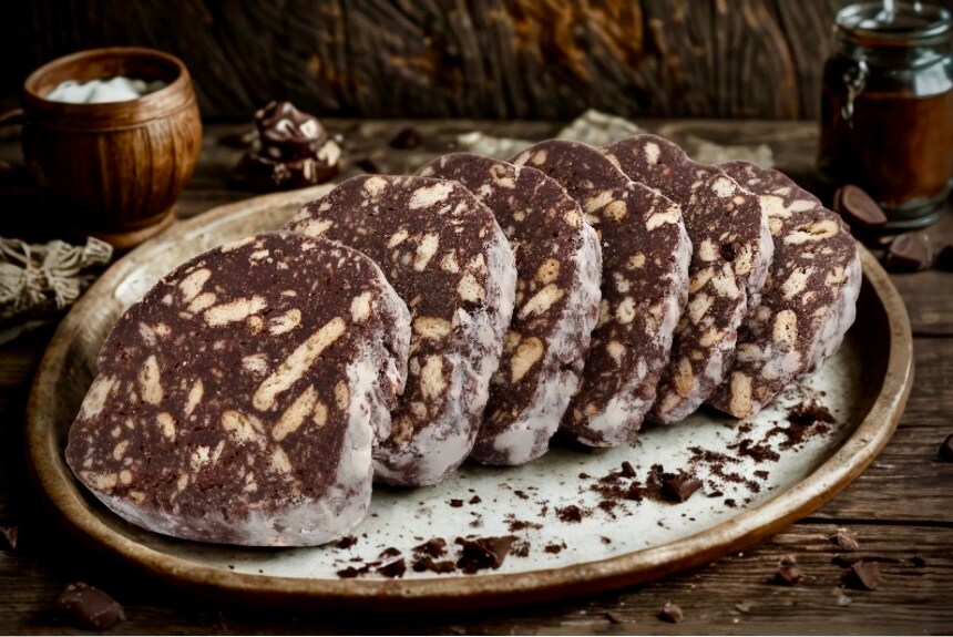 CHOCOLATE SALAMI WITHOUT EGGS