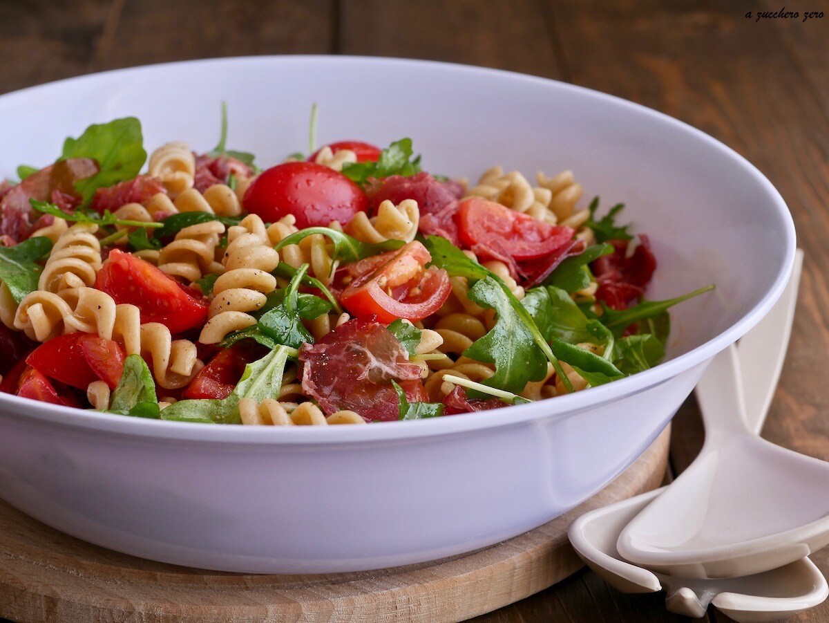 Pasta Salad with Bresaola, Arugula, and Cherry Tomatoes