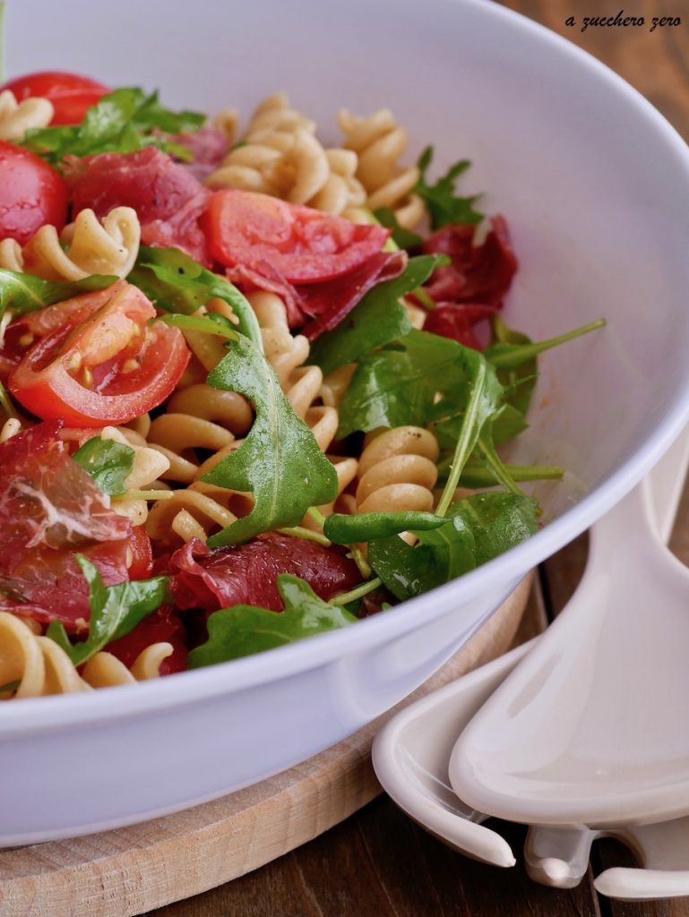 Pasta Salad with Bresaola, Arugula, and Cherry Tomatoes