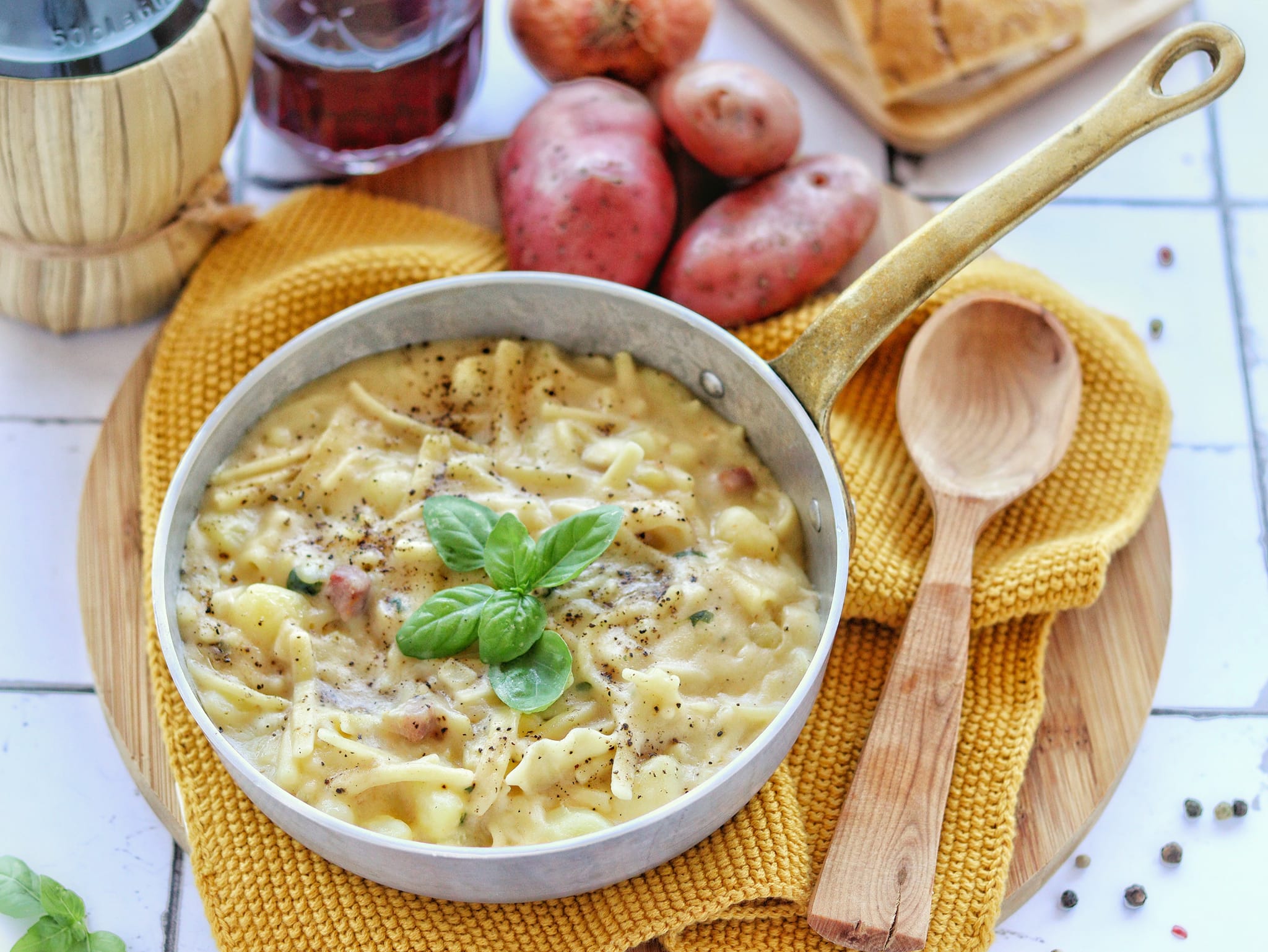 Pasta and Potatoes with Provola