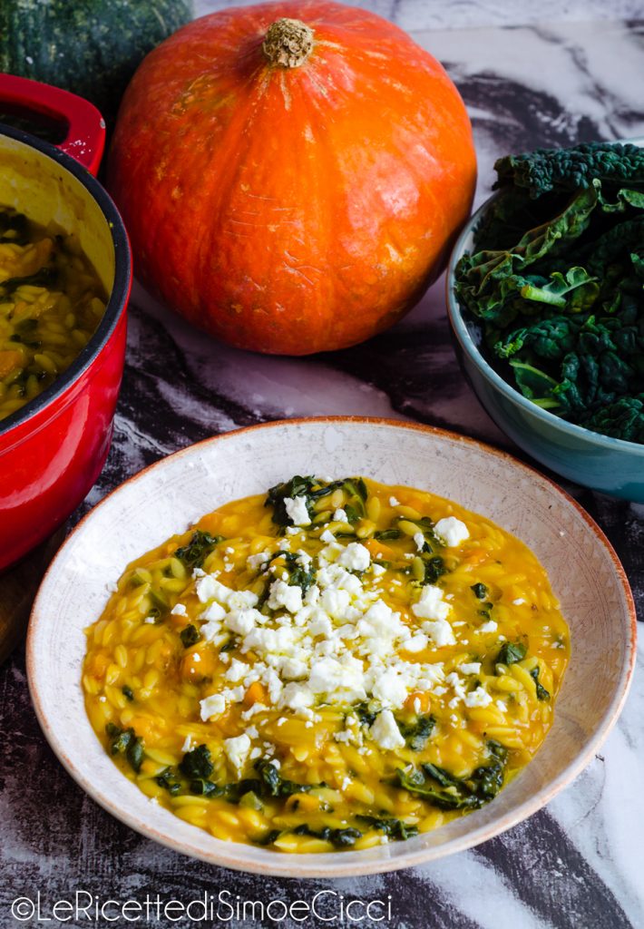Pasta with Pumpkin and Kale